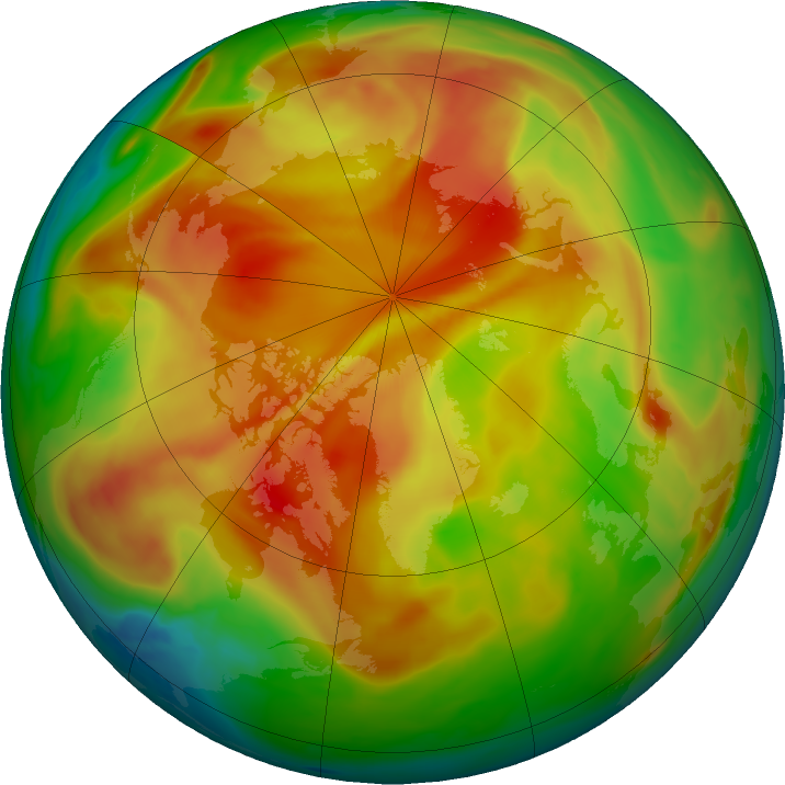 Arctic ozone map for 05 April 2023
